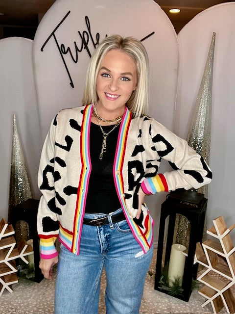 Party Leopard Cardigan