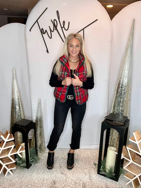 Vintage Plaid Quilted Vest