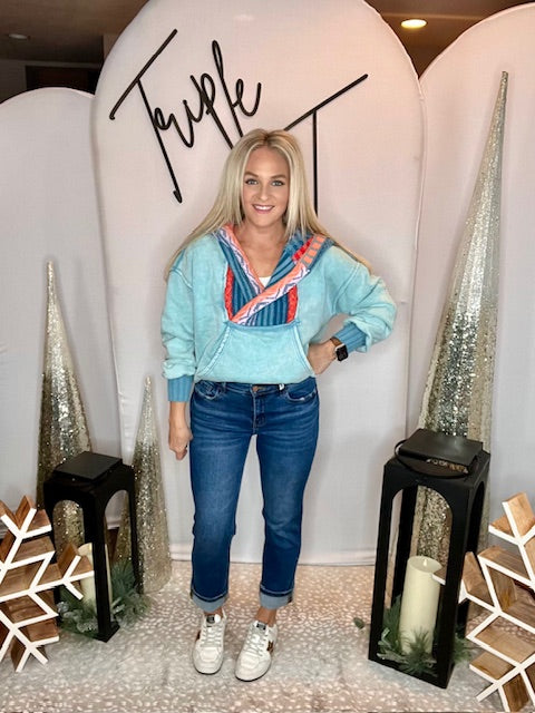 Washed Multi Color Hoodie