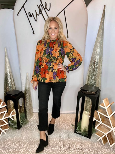 Autumn Floral Top