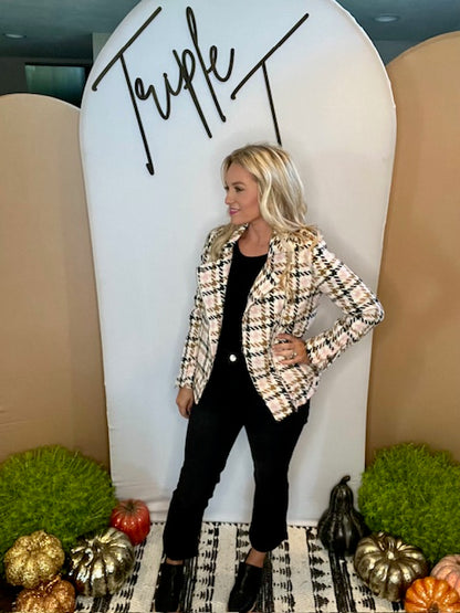 Houndstooth Moto Jacket