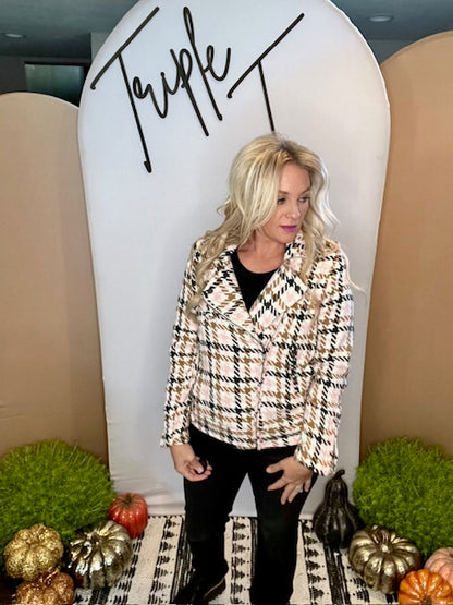 Houndstooth Moto Jacket